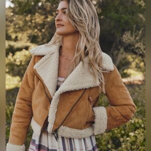 New Marine Layer Sherpa Moto Jacket size Large